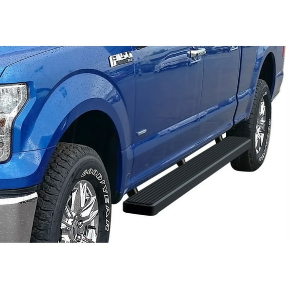 APS 6" Black Stainless iSteps Fit 15-26 Ford F150-F550 SuperCrew/Crew Rocker Mount