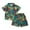 Green, variant on toddler easter outfit boy Boys Outfit 2Pcs Set Summer Beach Button Down Shirt Top + Shorts For Kids