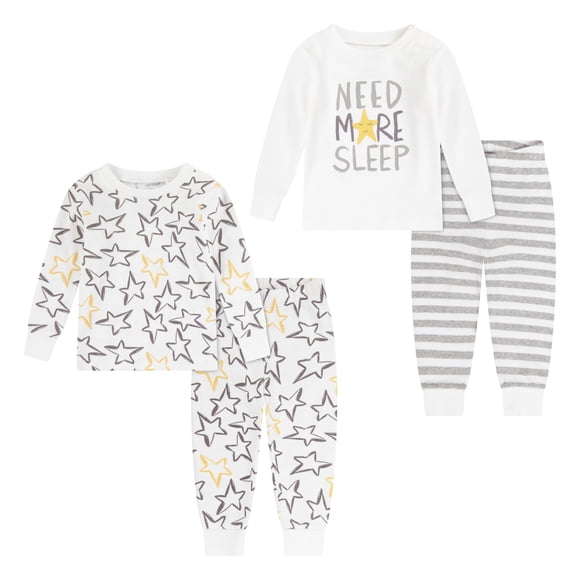 Conjunto de Pijama para Bebé 4 Piezas HUGGIES de Algodón con Mangas Largas