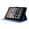 thumbnail image 2 of Case for Amazon Kindle Fire HD8 / HD8 Plus 2020/2022/2024, Fabric PU Leather Folio Cover Soft TPU Inner Multiple Viewing Angles Stand with Card Slots Auto Sleep / Wake - Blue, 2 of 5