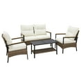 thumbnail image 4 of EAGLE PEAK 4 Pieces Patio Furniture Set Outdoor Wicker Conversation Set Outdoor Patio Chairs, 4 of 8