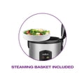 thumbnail image 4 of Salton 8 Cup Jar Style Automatic Rice Cooker with Food Steaming Basket, Measuring Cup & Spatula, Removable Non-Stick Cooking Bowl (RC2027), 4 of 6