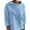 Light Blue Tops, variant on Htigea Cotton Shirts for Women Mock Neck Long Sleeve Pullover Elegant Business Office Work Tops Light Blue M