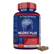 Healblend Neuro Plus Brain Booster Supplements - Improving Cognitive Function, Brain & Focus Formula, Supports Memory, Concentration & Mental Clarity - 120 Capsules