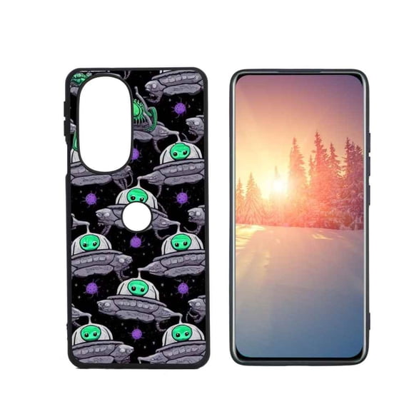 Compatible with Motorola Edge Plus 2022 Phone Case, Alien-Horror-16 Case Men Women, Flexible Silicone Shockproof Case for Motorola Edge Plus 2022