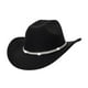 thumbnail image 4 of Sombrero de vaquero occidental, sombrero para el sol, sombrero de copa de jazz novedoso para carnaval, espectáculo, disfraz Estilo C Negro, 4 of 9