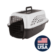 Petmate Two Door Top Load Plastic Travel Dog Kennel Pet Carriers for Dogs and Cats, Small 19 for Dogs Up To 10 lb, White