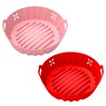 thumbnail image 1 of Freidoras de aire Bandejas de silicona para hornear Freidoras de aire reutilizables Insertos de silicona redondos para freidoras de aire para una fácil limpieza, 1 of 5