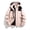 Pink, variant on Women Color Block Hooded Windbreaker Full Zip Cropped Outdoor Jacket Elastic Cuff Pocketed Lightweight Fall Windproof Coat