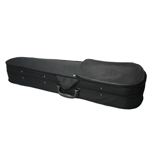 Durable Cloth Fluff Triangle Shape Case with Silver Gray Lining for 4/4 Violin Black