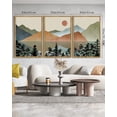 thumbnail image 5 of SHENIFY large 24x36in3pcs Natural Framed Set Lake Sunrise Pine Tree Forest Landscape Mountain Wall Art Nature Scenry Wilderness Farmhouse Rustic Modern Art Decorative for Living Room Bedroom, 5 of 6