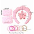 thumbnail image 5 of 10 Pcs Women Girls Spa Headband Sponge Face Wash Hair Band Wristband Flower Clips with 6pcs Spiral Hair Ties Set For Washing Face Makeup Skincare Hair Accessories, 5 of 5