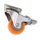 thumbnail image 1 of Ruedas giratorias licencia giratoria con ruedas ruedas de naranja (1,5 pulgadas con ) DYNWAVEMX Ruedas Heavy Duty con freno, 1 of 8