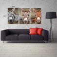 thumbnail image 3 of Vintage Three Donkeys Canvas Wall Art Print for Bedroom Living Room Home Decor 12x16inch 3 Piece, 3 of 4