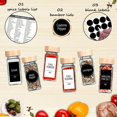 48 Spice Jars with Labels Glass Containers with Bamboo and Shaker