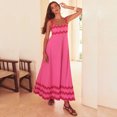 thumbnail image 5 of IBTOM CASTLE Women's Summer Casual Dress Spaghetti Long Maxi Sundress Elegant Empire Waist Beach Trendy Weeding Guest Dress S Hot Pink, 5 of 8
