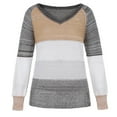 thumbnail image 1 of Gibobby Suéter de invierno para mujer, Suéter Ligero Manga Larga Cuello V para Dama, sueters Elegante, Blusa Casual(Marrón,G), 1 of 5