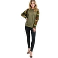 thumbnail image 4 of Women's Camouflage Dolman Sleeve Top, Green, S, 4 of 4