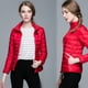 thumbnail image 1 of Chaqueta corta de talla grande para mujer, chaqueta ajustada con cuello levantado, moda de invierno, 1 of 5