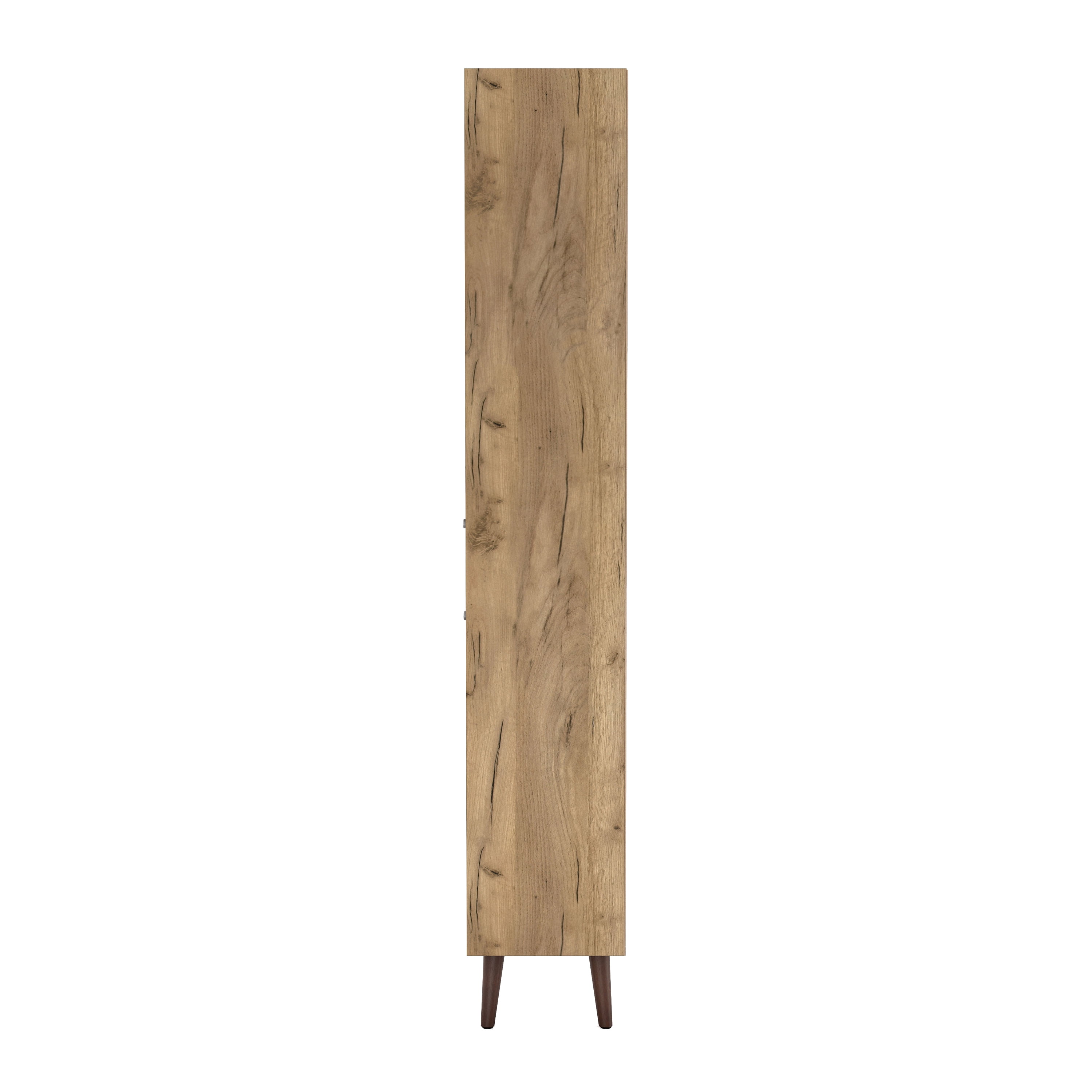 Furniture of America Nye Mid-Century Modern 5-Shelf Standard Bookcase with Light Oak