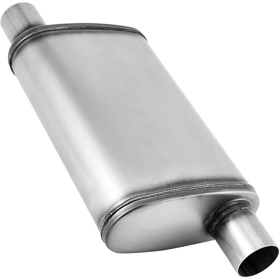 2.25 inch Universal Exhaust Mufflers,Muffler 2.25'' Straight-Through Performance Muffler Resonator 2.25 with Stainless Steel for Cars, Trucks(2.25 inlet/outlet)