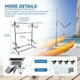 thumbnail image 3 of Kojem Freestanding Kayak Storage Rack Stand for 4 Kayak, SUP, Canoe, Paddle Board, Boat, Surfboard for Indoor, Outdoor, Garage, Shed, Dock w/Wheels, 3 of 9