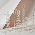 thumbnail image 2 of Modern Glass Candleholder Nordic Home Decor Clear Glass Candle Holder Candlelight Home Decoration Ornaments Candel Holder, 2 of 10