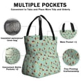 thumbnail image 3 of Pioneer Flower Floral Print Pattern Drawstring Lunch Bag Women - Drawstring Lunch Bag Insulated for Work Office - Stain-Resistant Large Lunchbags for Women with Multi-Pockets, 3 of 6