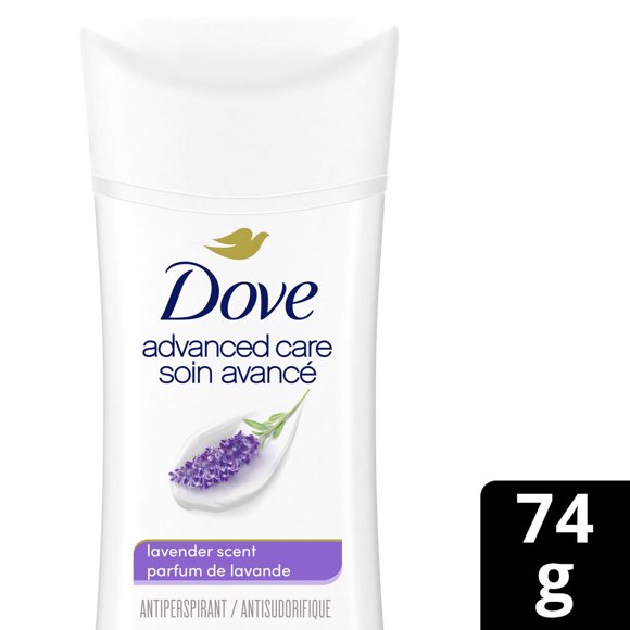 Dove Advanced Care Lavender Scent Antiperspirant Deodorant for Women with Pro-Ceramide Technology for Soft, Resilient Skin
