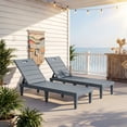 thumbnail image 6 of Homall Outdoor Chaise Lounge Chairs Set of 2, 5-Position Adjustable Waterproof Patio Outdoor Chaise Lounge, Gray, 6 of 8