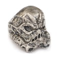 thumbnail image 2 of 925 Sterling Silver Skull White Warrior Ring Biker Punk Jewelry TA314 Middle Model US Size 12.5, 2 of 17