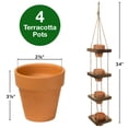thumbnail image 3 of Excello Global Products 4 Pot Hanging Planter: Farmhouse Solid Wood Rustic Distressed wood. Includes 4  small ceramic pots.? Ready to Hang. - EGP-HD-0407, 3 of 5