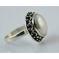 thumbnail image 3 of Navya Craft Freshwater Coin Pearl 925 Sterling Silver Handmade Women Statement Ring, Coin Pearl Jewelry Size 12.5, 3 of 4