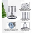 thumbnail image 4 of Juego de 4 patas para mueble JAMW de acero inoxidable 6 cm con tapete de goma, 4 of 5
