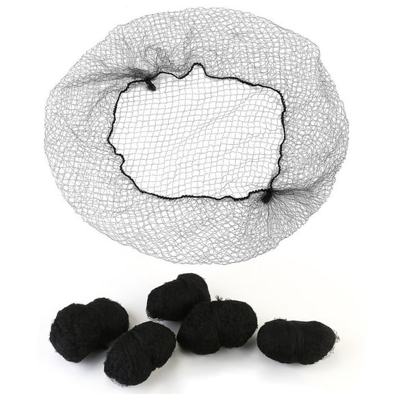 Toyandona 100Pcs Invisible Hair Nets Elastic Mesh Black for Food Service Hospital Lab Comfortable Secure Fit