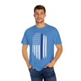 thumbnail image 4 of Vintage Walking This Line Because He Is Mine Retro American Flag Patriotic Men Women Unisex Garment-Dyed T-shirt, 4 of 4