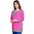 thumbnail image 5 of Maple Clothing Indian Short Kurta Top Tunic Kurti Printed Women's India Clothes (Pink, 5XL), 5 of 6