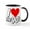 White/Black Inside, variant on CafePress - I Heart The 90S Mug - 11 oz Ceramic Mug - Novelty Coffee Tea Cup