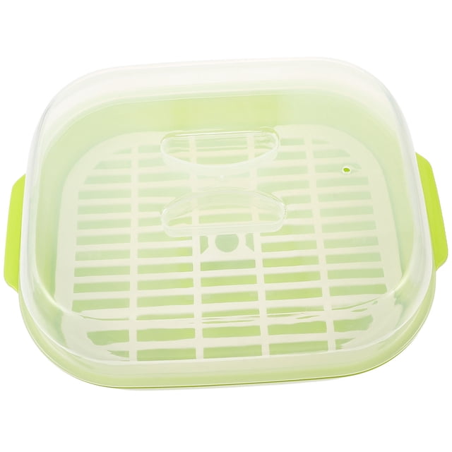 SKISUNO Food Steamer for Microwave 1Pack White Kitchen Appliance with Heating and Steam Discharge Features