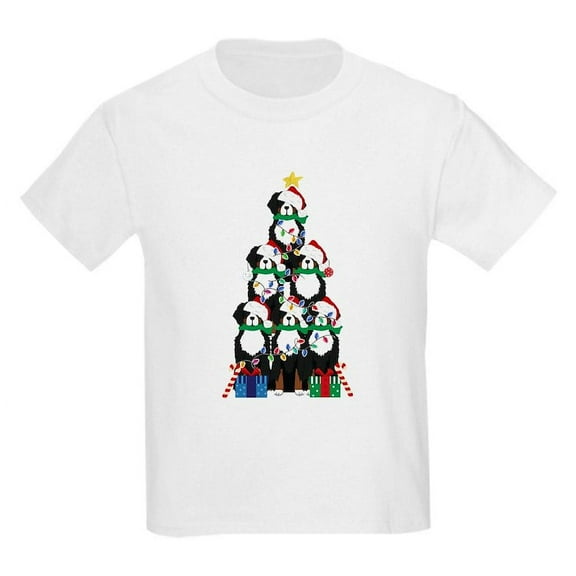 CafePress - Bernese Mt Dog Xmas Tree T Shirt - Light T-Shirt Kids XS-XL