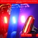 thumbnail image 1 of Luz trasera de bicicleta COB de dos colores, luz de advertencia de carga USB, luz roja, blanca, roja, azul y violeta, accesorios para bicicleta de montaña, 1 of 5