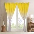 thumbnail image 4 of Yellow Darkening Drapes Kids Ombre Grey Strip Lines Curtains for Bedroom Living Room Gradient Style 30%-50% Blackout Curtains for Women Men Lightweight Abstract Window Treatments, 4 of 8