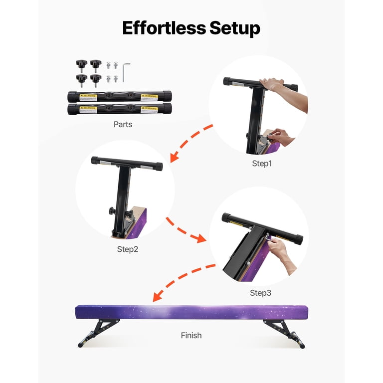KFFKFF 8ft Adjustable Balance Beam, 5 Height Settings photo 5