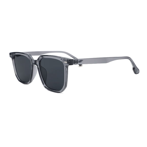 Fashion Large Frame Square Sunglasses Black Full Frame High Sense Women's Sunglasses UV Protection Men's Glasses-Gray frame