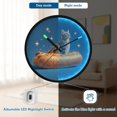 thumbnail image 5 of Indoor 12' Voice-Activated Luminous Decoration Wall Clock With LED Night Light Glittering Stars, 5 of 8