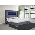 thumbnail image 2 of Tisdall Upholstered Eastern King Flame Visualizer Bed Grey, 2 of 9