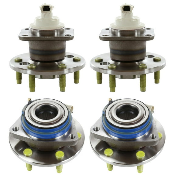 AutoShack Front & Rear Wheel Hub Bearing Assemblies with ABS | Replacement for 2006-2007 Buick Terraza 2006-2009 Chevrolet Uplander 2006-2007 Saturn Relay | 4-PC
