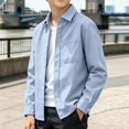 thumbnail image 2 of GiLiling Boys Denim Shirt Long Sleeve Button Shacket Western Shirts Regular Fit Cowboy Casual Lightweight Blouse (Blue, E), 2 of 5