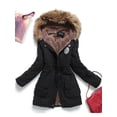thumbnail image 2 of Fitaylor New Winter Women Jacket Medium-long Thicken Outwear Hooded Wadded Coat Slim Parka Cotton-padded Jacket Overcoat, 2 of 18