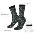 thumbnail image 4 of Bingfone Compression Socks for Women and Men Long Socks for Running Athletic Cycling Nurse- Gold Snowflake Christmas Tree, 4 of 6